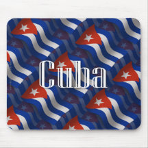 Cuba Waving Flag Mouse Pads