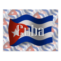 Cuba Waving Flag Postcard