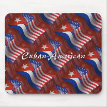 Cuban-American Waving Flag Mouse Pads