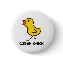 Cuban Chick Pinback Buttons