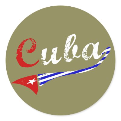 Cuban Flag Round Stickers by salsa_shirt