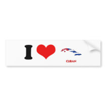 CUBAN MAP BUMPER STICKERS