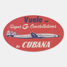 Cubana Constellation Retro Luggage Sticker