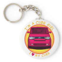 Cube Girl Key Chain