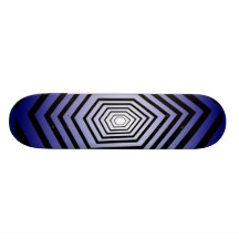 Cubed Navy & White Skate Board
