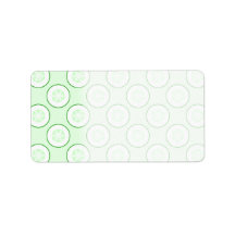 Cucumber Polka Dot Pattern. Personalized Address Label