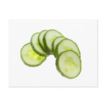 Cucumber slices postcards