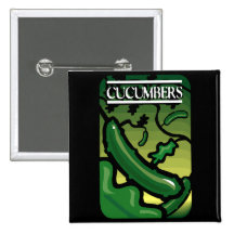 Cucumbers Pinback Button