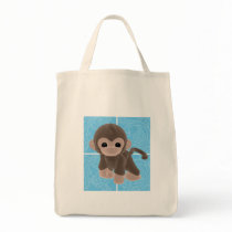 Cuddle Monkey Diaper Tote Bag