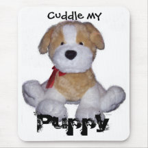 Cuddle My Puppy Mouse Pads
