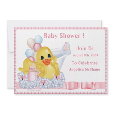 CuddleCreek® BathTimeDuck Shower Invitation by cuddlecreekllc