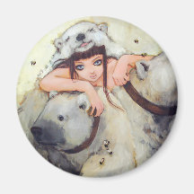 Cuddles of a Power Monger Button Refrigerator Magnet