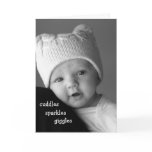 Cuddles, Sparkles, Giggles baby card
