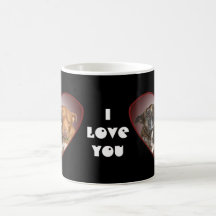 Cuddling Staffy Heart. Coffee Mug
