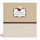 Cuddly Cupcake Recipe Book 3 Ring Binders