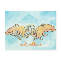 Cuddly Cuttlefish Love Post Cards