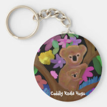 Cuddly Koala Hugs Keychains