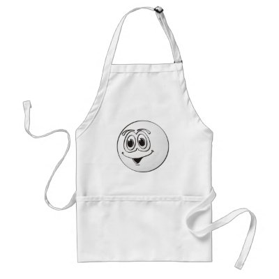 Cue Pool Ball Cartoon Apron by graphxpro