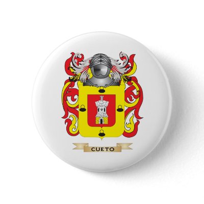 Cueto Coat of Arms Pinback Buttons by familycrest