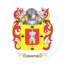 Cueto Coat of Arms Round Stickers