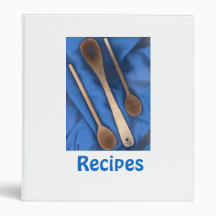 Cuillères en bois de classeur de recette