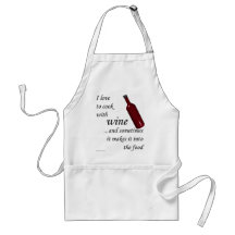 Cuisson avec du vin tabliers