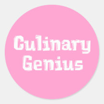 Culinary Genius Gifts Round Stickers