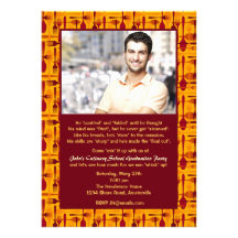 Culinary School Photo Graduation Invitation