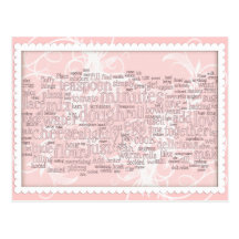 Culinary Terms Word Cloud Recipe Cards Postcard