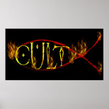 Culte de poissons affiche