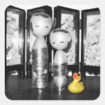 'Cultural Expecience' Rubber Duck Sticker (square)