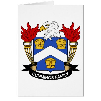 Cummings Family Crest Cards by coatsofarms