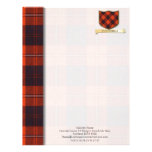 Cunningham tartan design paper letterhead template