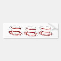 Cup and Saucer Bumper Sticker
