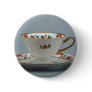 Cup and saucer with colourful flowers on it. pinback button