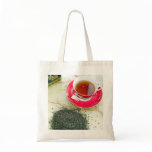 Cup of black tea with tea leaves bags