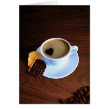 Cup Of Heart Coffee - Greeting Card