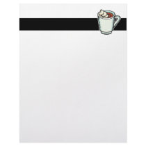 cup of hot cocoa with whipped cream custom letterhead