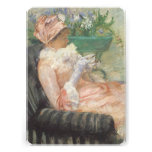 Cup of Tea by Mary Cassatt, Vintage Impressionism Personalized Announcement