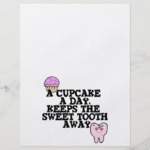 Cupcake A Day Sweet Tooth Away Flyers