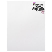 Cupcake A Day Sweet Tooth Away Personalized Letterhead