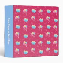 Cupcake and Balloons Pattern Binders