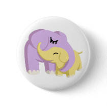 Cupcake and Butters the Elephants Pinback Buttons