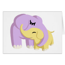 Cupcake and Butters the Elephants Greeting Cards