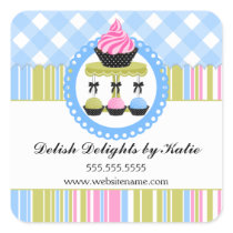 Cupcake and Cake Pops Bakery Stickers