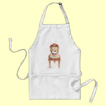 Cupcake and Chair Vintage Style Apron aprons