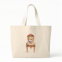 Cupcake and Chair Vintage Style Tote Bag