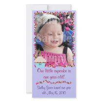 Cupcake and Sprinkles Birthday Photo Card