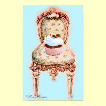 Cupcake and Victorian Chair Poster posters