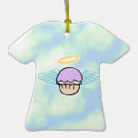 cupcake angel no text christmas tree ornament